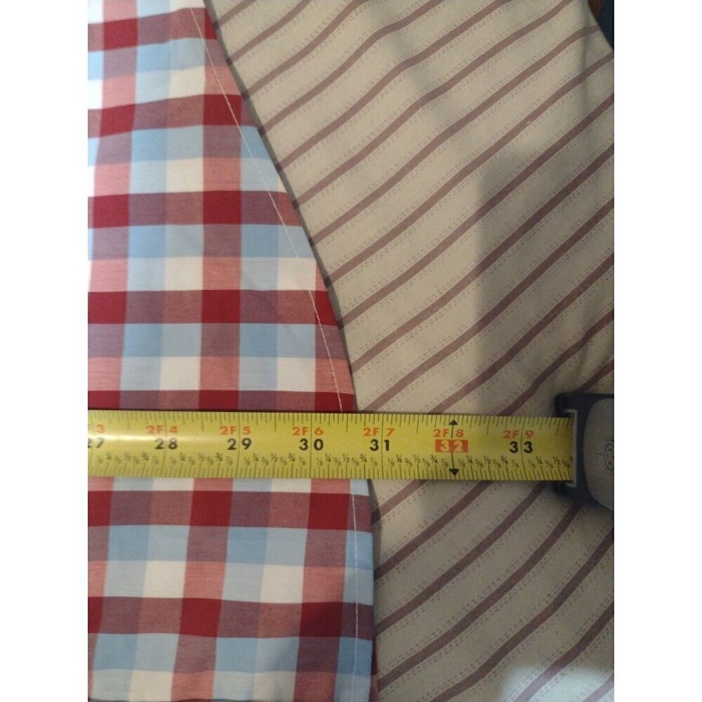 Men's George Classic Fit Wrinkle Resistant Poplin Shirt Multicolor Large (42-44) - Picture 12 of 12